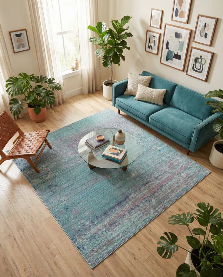 Detail image of 8' x 8' Aqua Square Rug