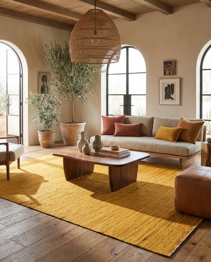 6' 8 x 9' 5 Hand Woven Kilim Modern Wool Rug