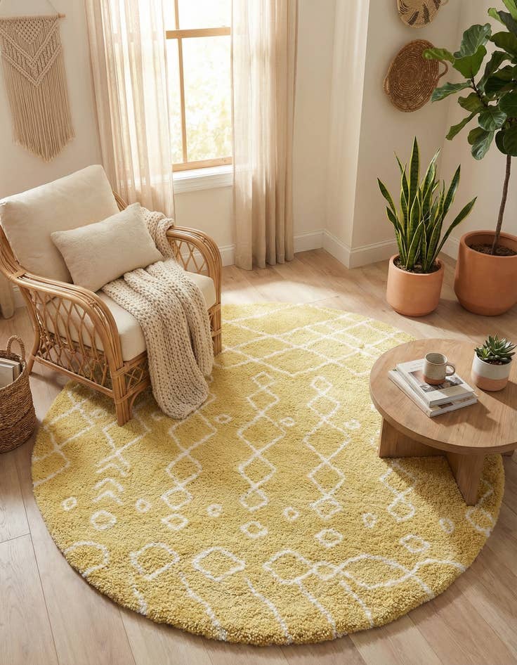 Detail image of 8' x 8' Marrakesh Shag Round Rug