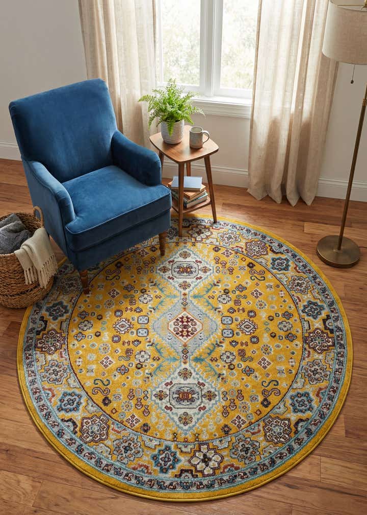 5' 3 x 5' 3 Kamala Washable Round Rug