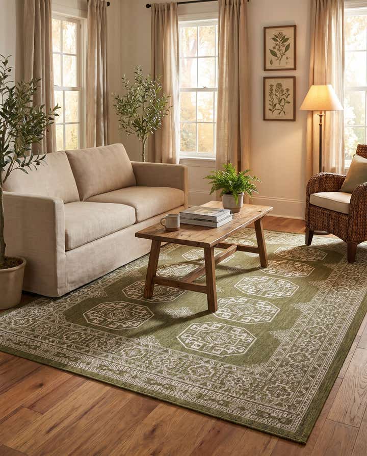 160cm x 245cm Easy-Clean Traditional Indoor / Outdoor Rug