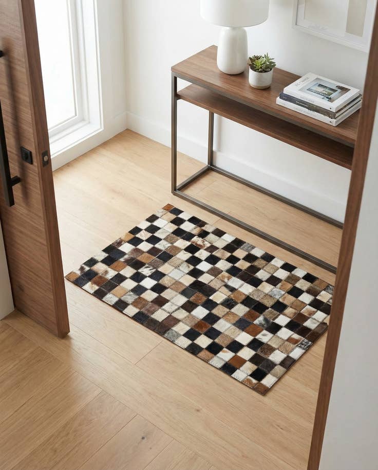 Detail image of 2' x 3' Cowhide Leather Rug