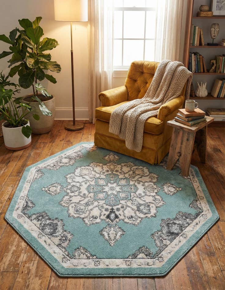 Detail image of 5' x 5' Parker Octagon Rug