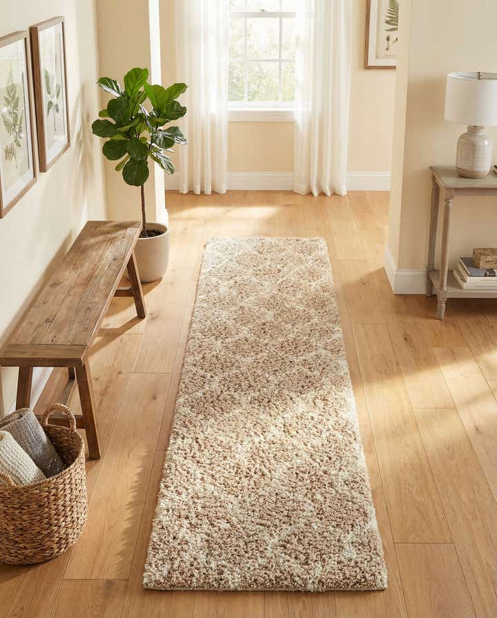 2' x 8' Trellis Shag Runner Rug