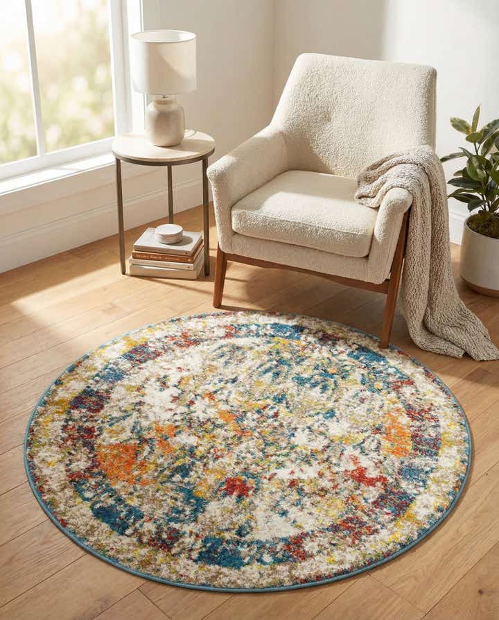 3' 3 x 3' 3 Veneto Round Rug