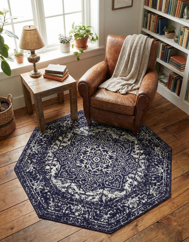 Detail image of 5' 3 x 5' 3 Arlington Octagon Rug