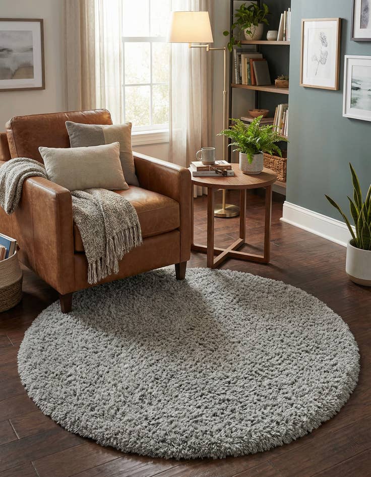Detail image of 4' x 4' Infinity Shag Round Rug