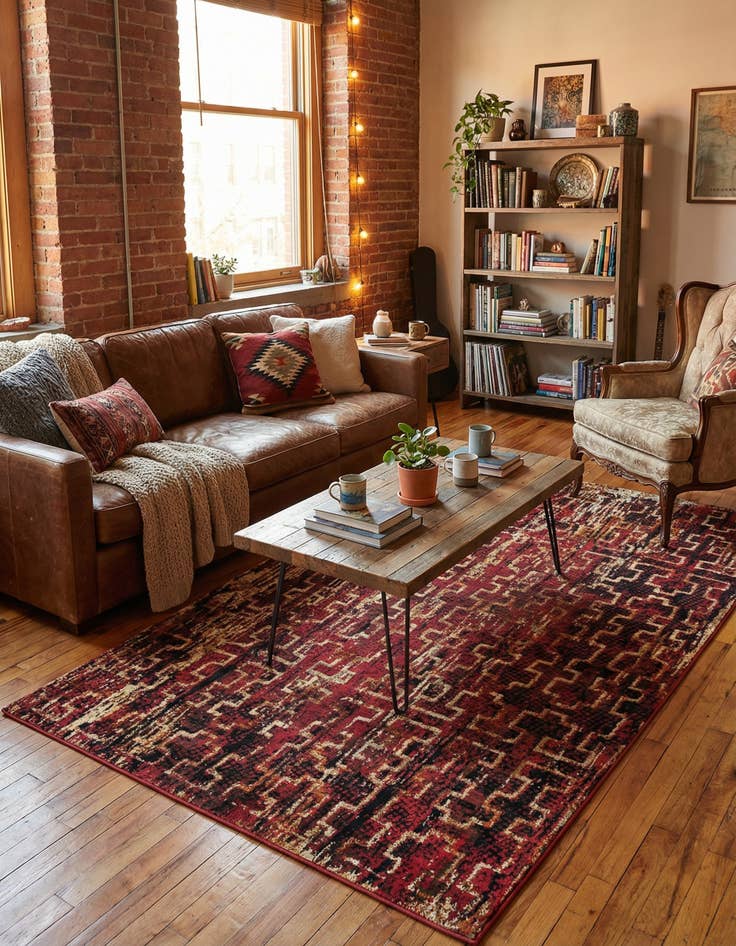 Detail image of  5' 3 x 8' Saturn Rug