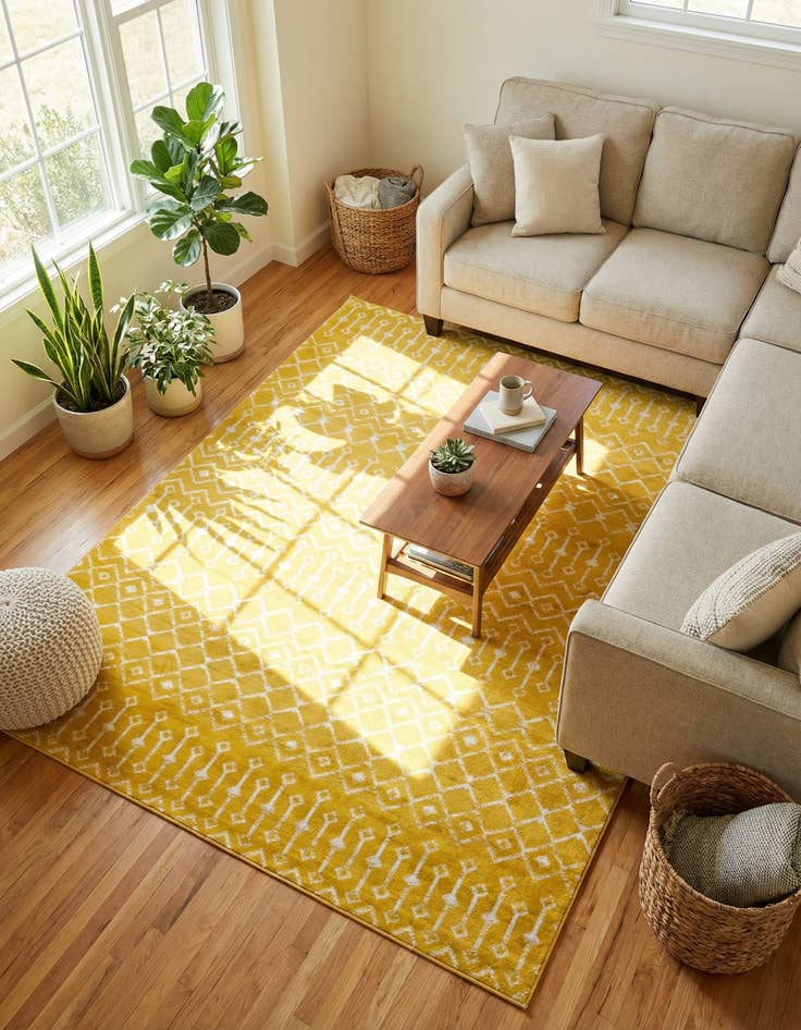 Detail image of 7' 10 x 10' Kasbah Trellis Rug