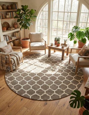 12' 2 x 12' 2 Lattice Round Rug