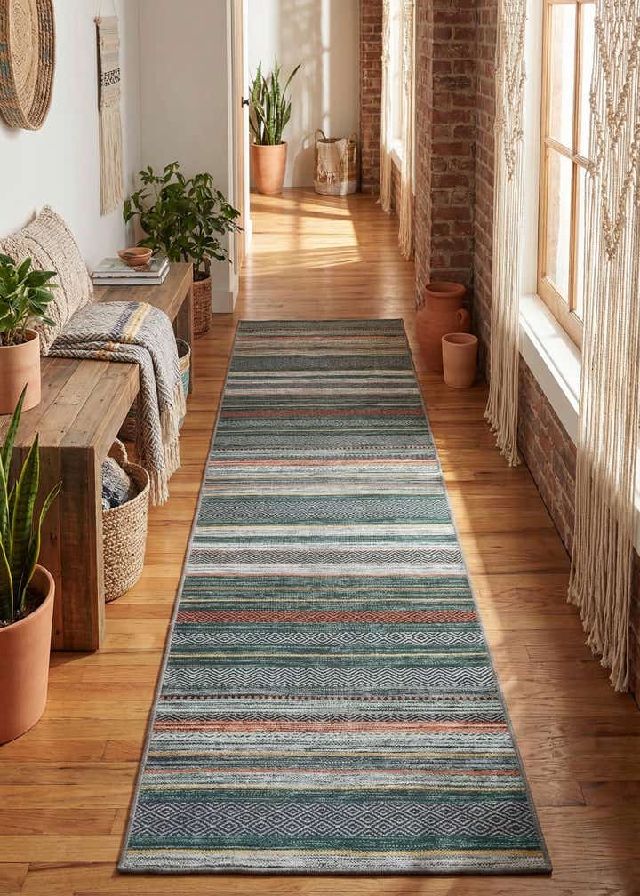 2' 7 x 10' Washable Yara Runner Rug