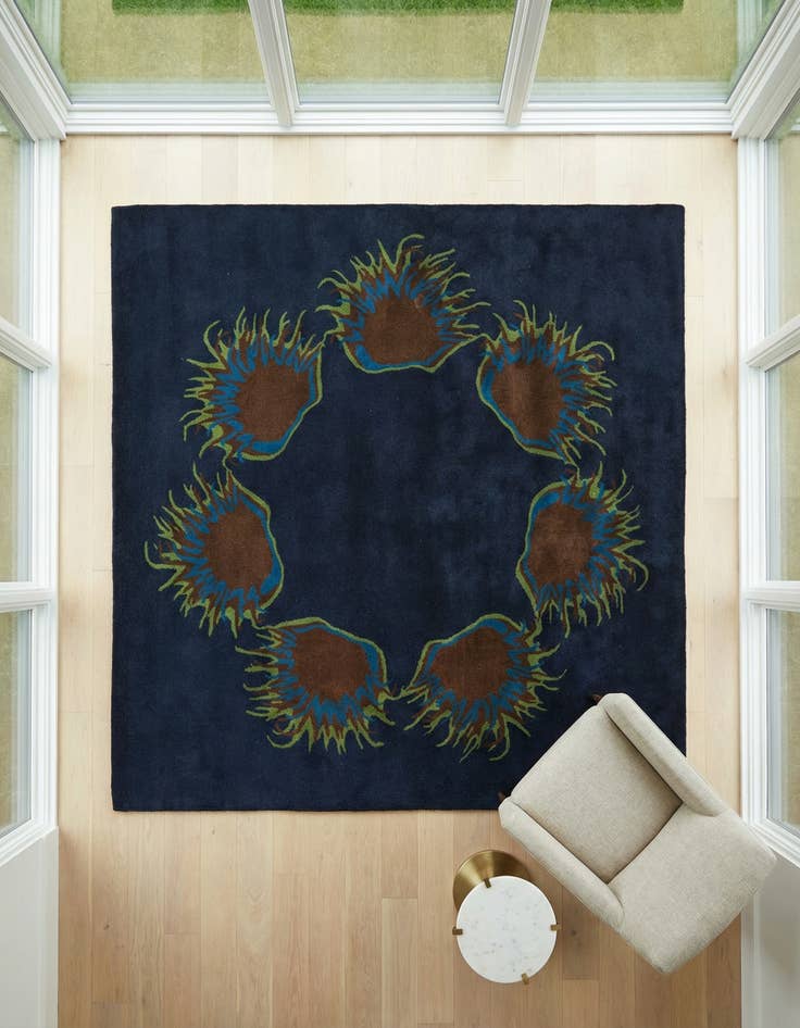 Detail image of 7' 6 x 7' 6 Luna Wool Square Rug