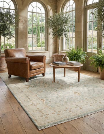 4' 10 x 6' 7 Hand Knotted Ziegler Rug
