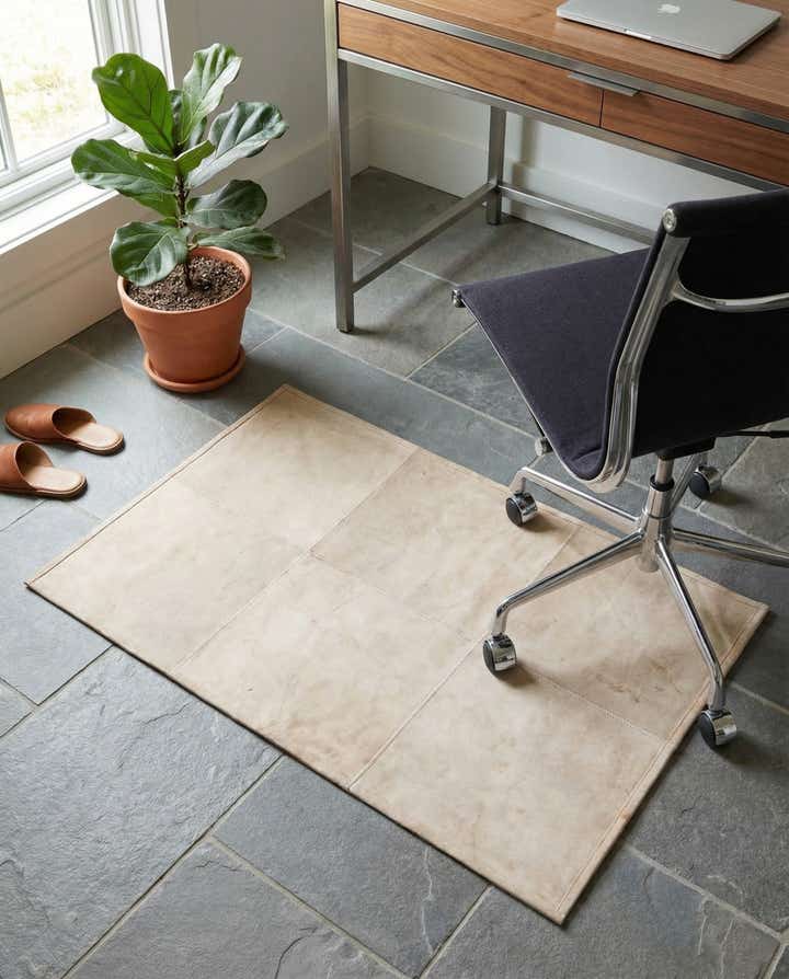 2' x 3' Cowhide Leather Rug