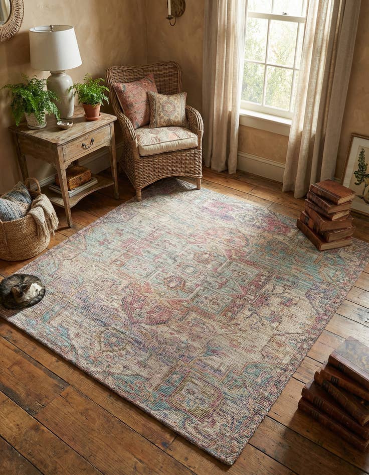 Detail image of 7' 10 x 7' 10 Chenille Jute Square Rug