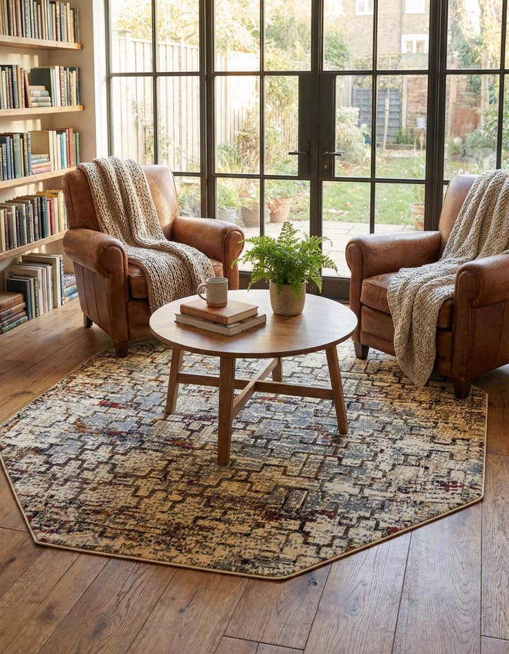 Detail image of  7' 10 x 7' 10 Saturn Octagon Rug