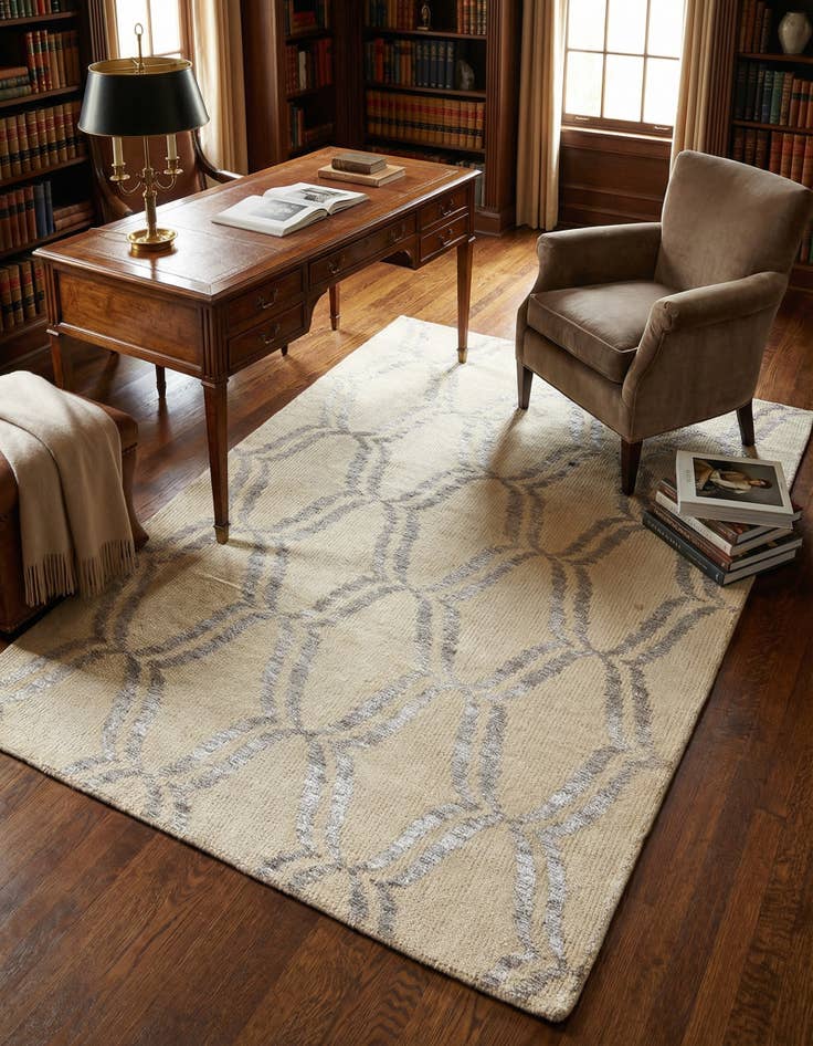 Detail image of 3' 9 x 6' Hand Knotted Darya Rug