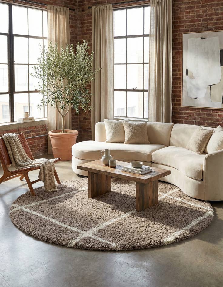 Detail image of 10' x 10' Infinity Shag Round Rug