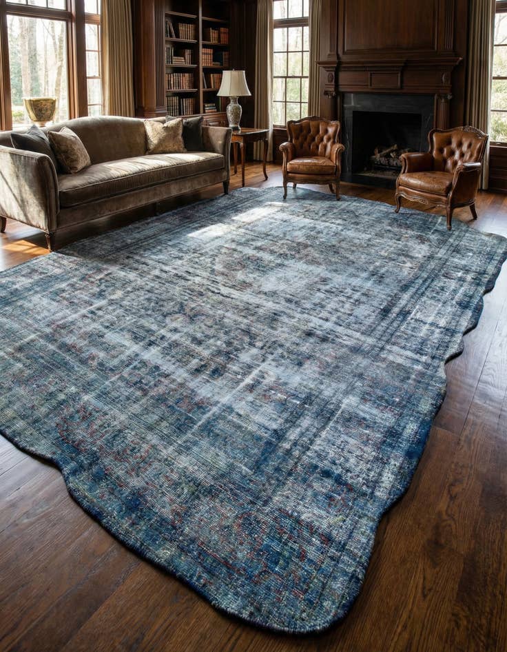 Detail image of 9' 4 x 12' 10 Hand Knotted Ultra Vintage Persian Wool Rug