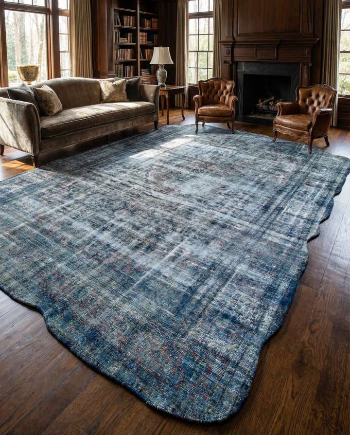 9' 4 x 12' 10 Hand Knotted Ultra Vintage Persian Wool Rug