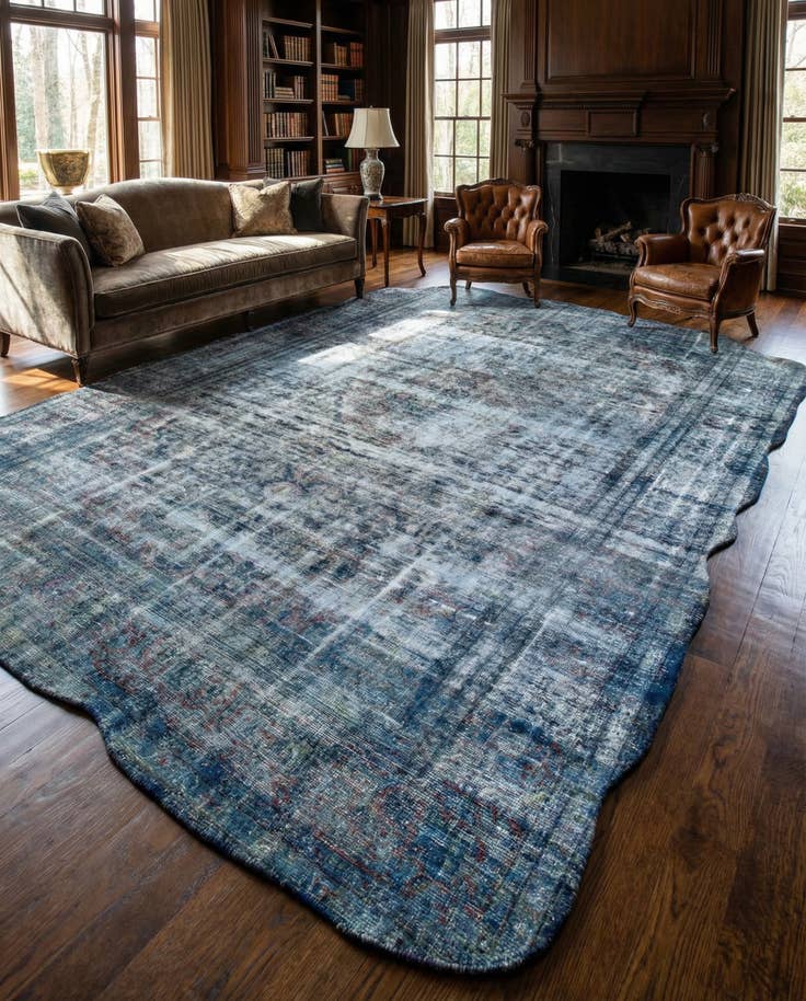 Detail image of 9' 4 x 12' 10 Hand Knotted Ultra Vintage Persian Wool Rug