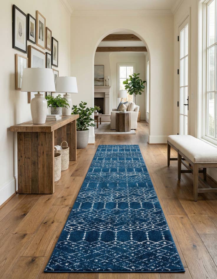 Detail image of 3' x 16' Paxon Trellis Runner Rug