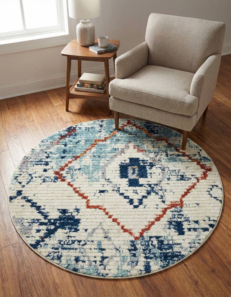 Detail image of 4' x 4' Morocco Round Rug