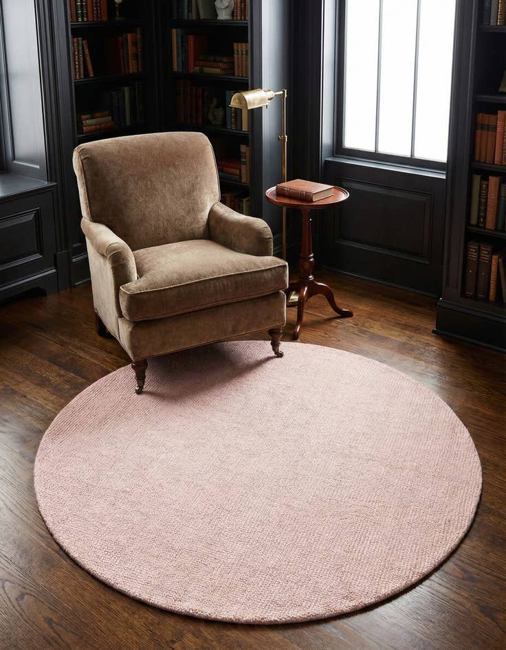 Detail image of 4' 1 x 4' 1 Hand Woven Jill Zarin English Manor Farmhouse Wool Round Rug