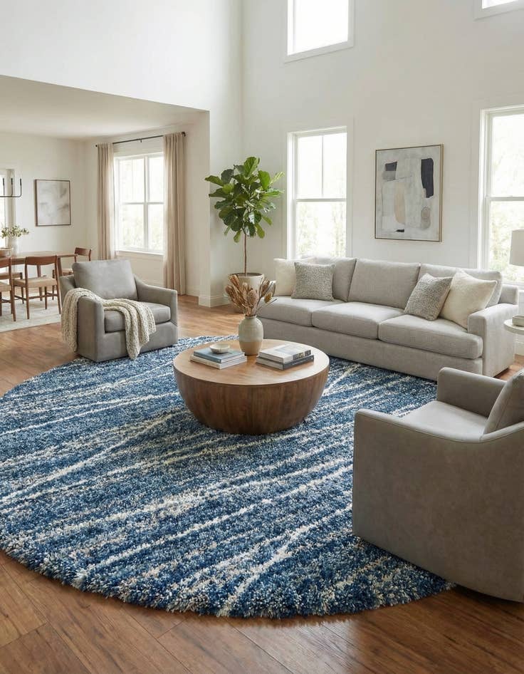 Detail image of  10' x 10' Serenity Shag Round Rug