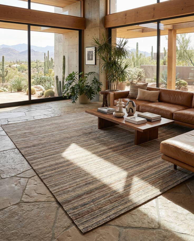 Detail image of 7' x 9' 8 Hand Woven Kilim Modern Wool Rug