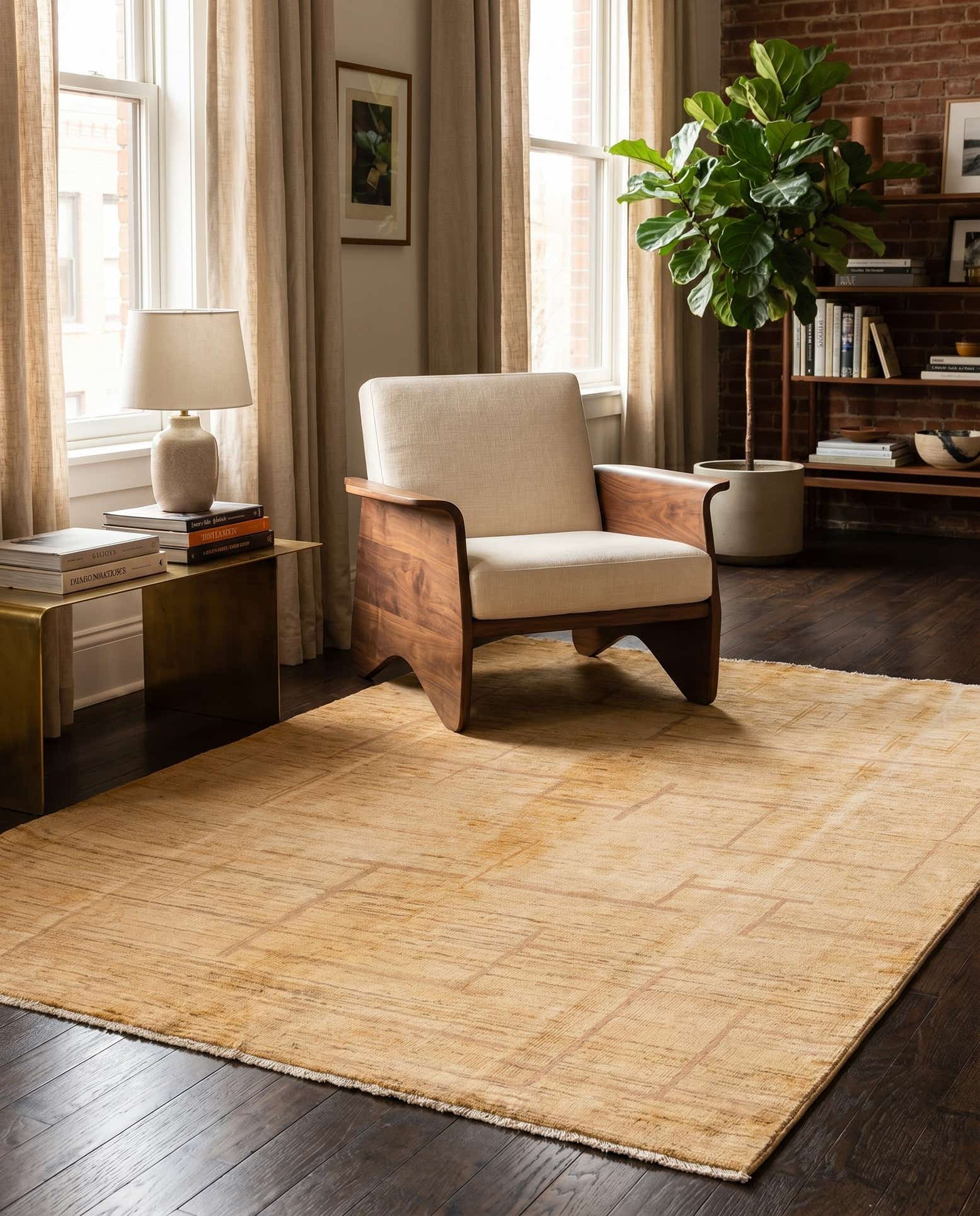 4' x 5' 9 Hand Knotted Modern Ziegler Rug