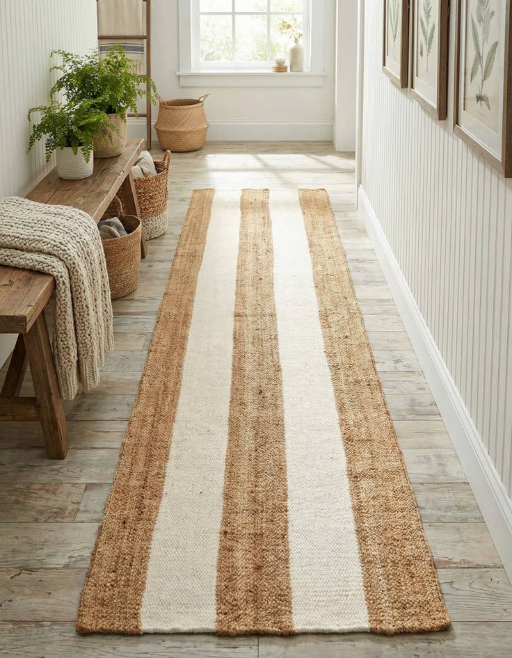 Detail image of 2' 7 x 10' Hand Woven Jill Zarin Hamptons Runner Rug