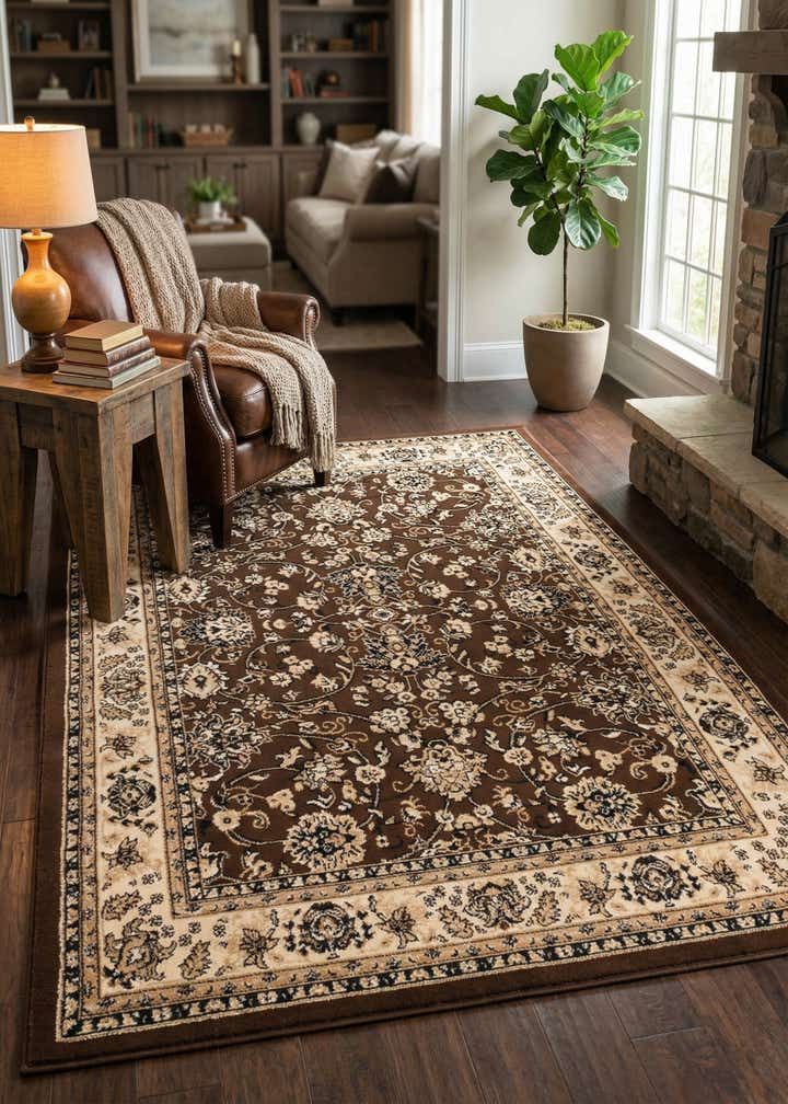 5' 3 x 7' Kashan Design Rug