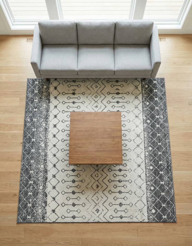 Detail image of  7' 10 x 7' 10 Moroccan Trellis Square Rug