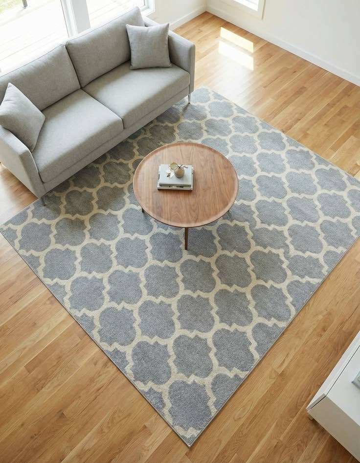 Detail image of 7' 10 x 7' 10 Lattice Square Rug