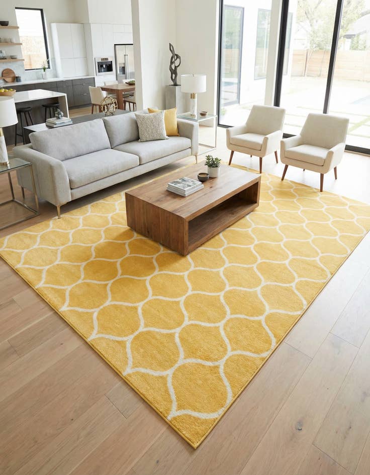 Detail image of 10' x 13' Lattice Frieze Rug