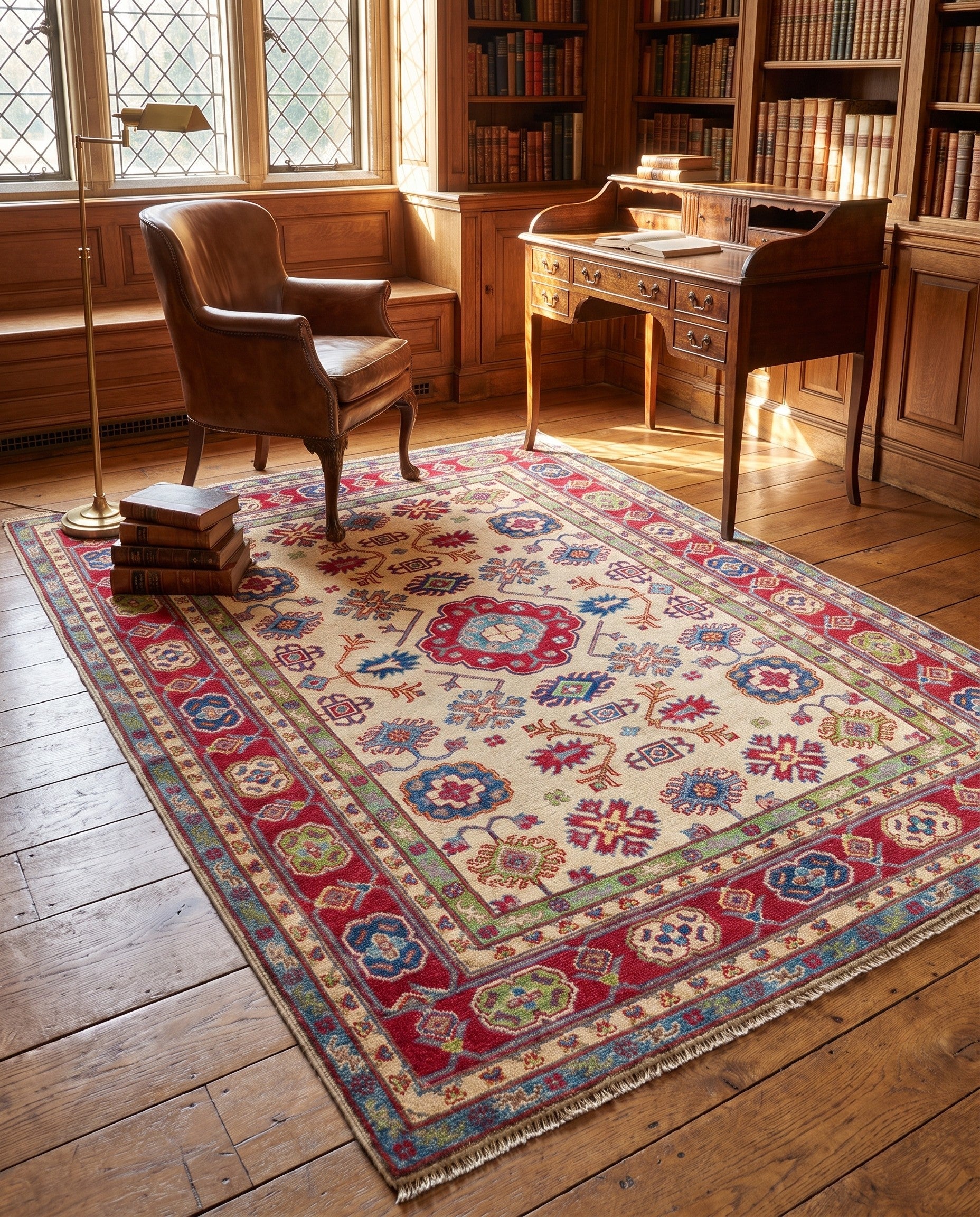 Detail image 3 of 10: 5' 1 x 6' 8 Hand Knotted Kazak Rug