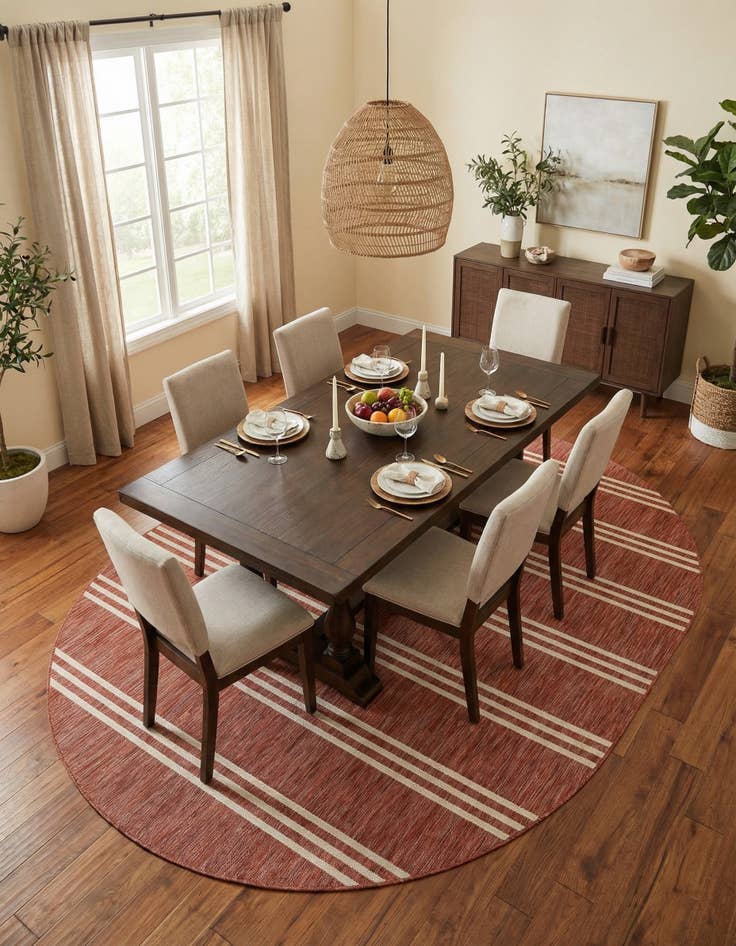 Detail image of 7' 10 x 10'  Washable Jill Zarin Anguilla Indoor / Outdoor Oval Rug