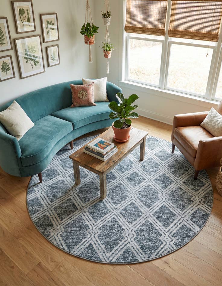 Detail image of 7' 10 x 7' 10 Kamala Washable Round Rug