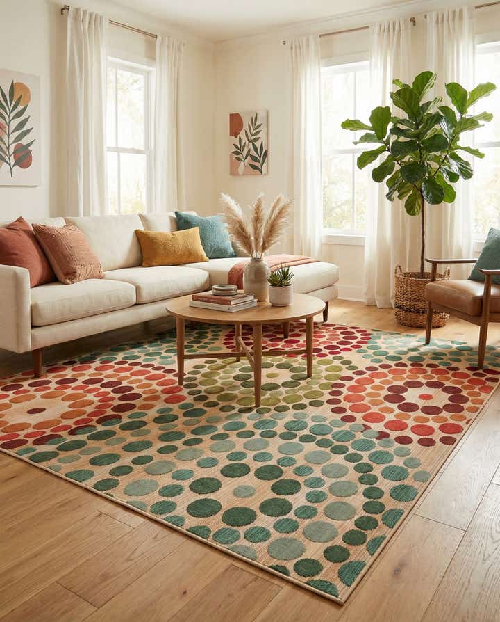 5' 3 x 8' Easy-Clean Modern Indoor / Outdoor Rug