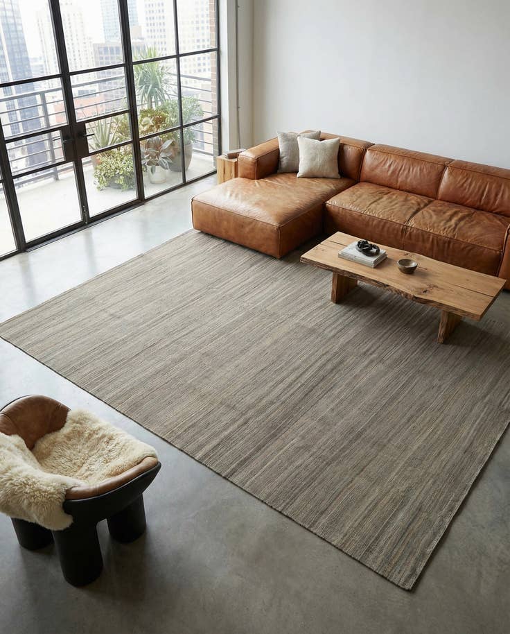 Detail image of 8' 4 x 11' 3 Hand Woven Kilim Modern Wool Rug