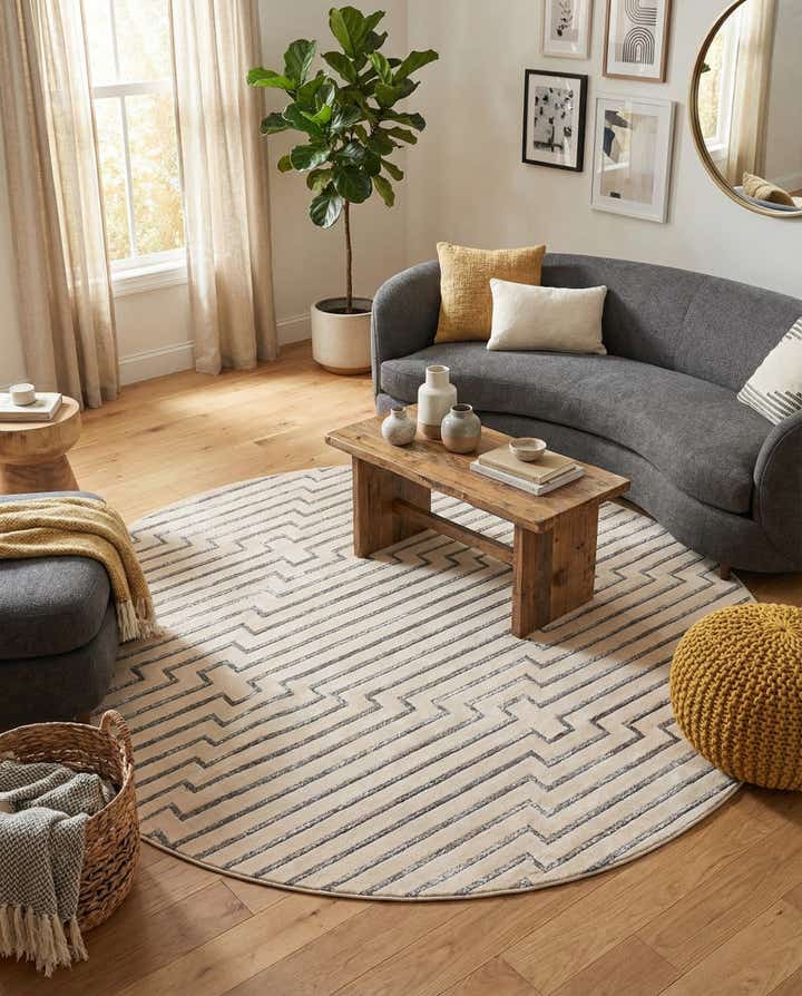 10' x 10' Vogue Geo Round Rug