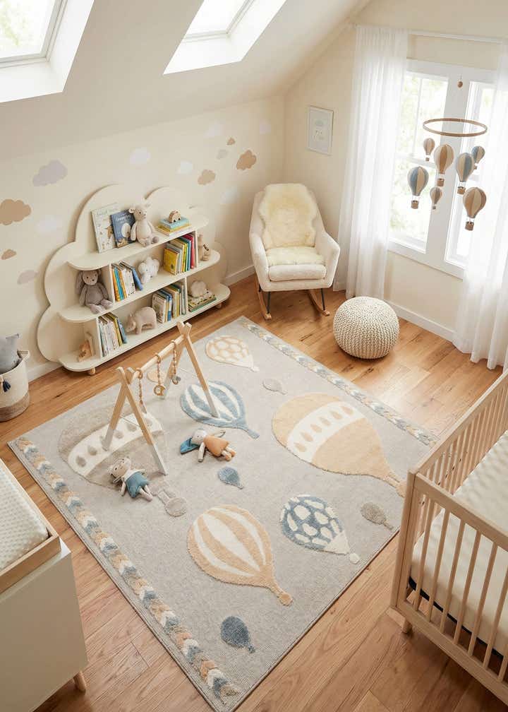 7' 10 x 7' 10 Whimsy Kids Square Rug