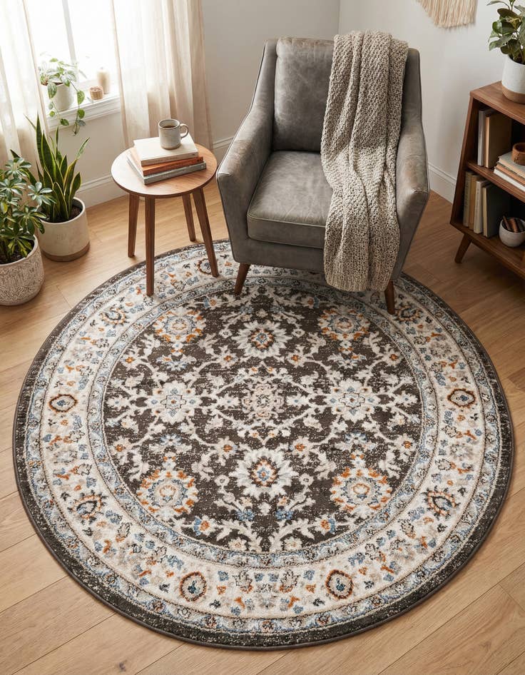 Detail image of 5' 3 x 5' 3 Charlotte Round Rug