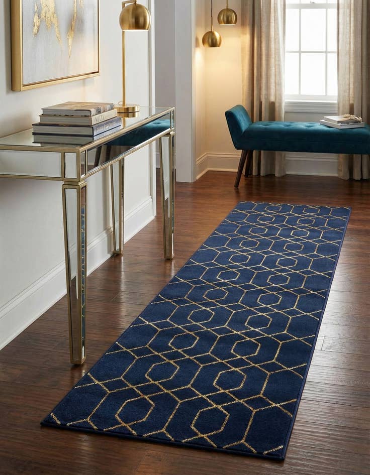 Detail image of 2' 7 x 12'  Marilyn Monroe&trade; Glam Trellis Runner Rug