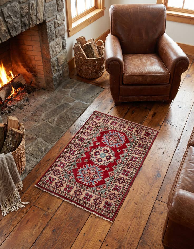 Detail image of 2' x 3' Hand Knotted Kazak Rug