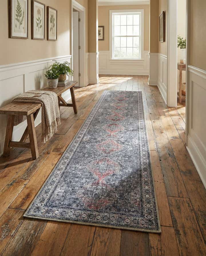 2' 7 x 12' Washable Timeless Runner Rug