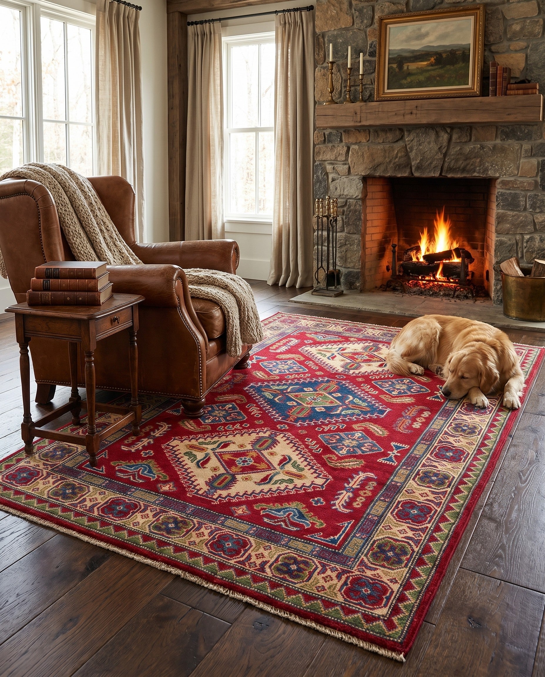 120cm x 185cm Hand Knotted Kazak Rug