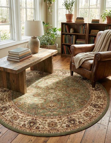 7' x 7' Classic Agra Round Rug