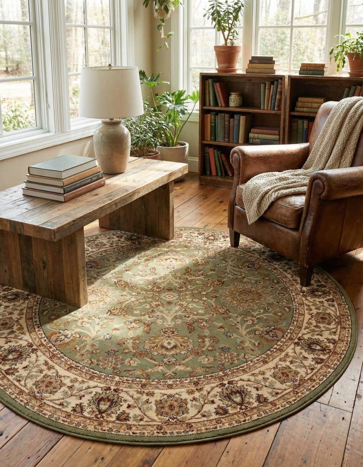Detail image of 7' x 7' Classic Agra Round Rug